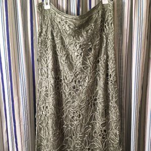 Silk hand crocheted skirt